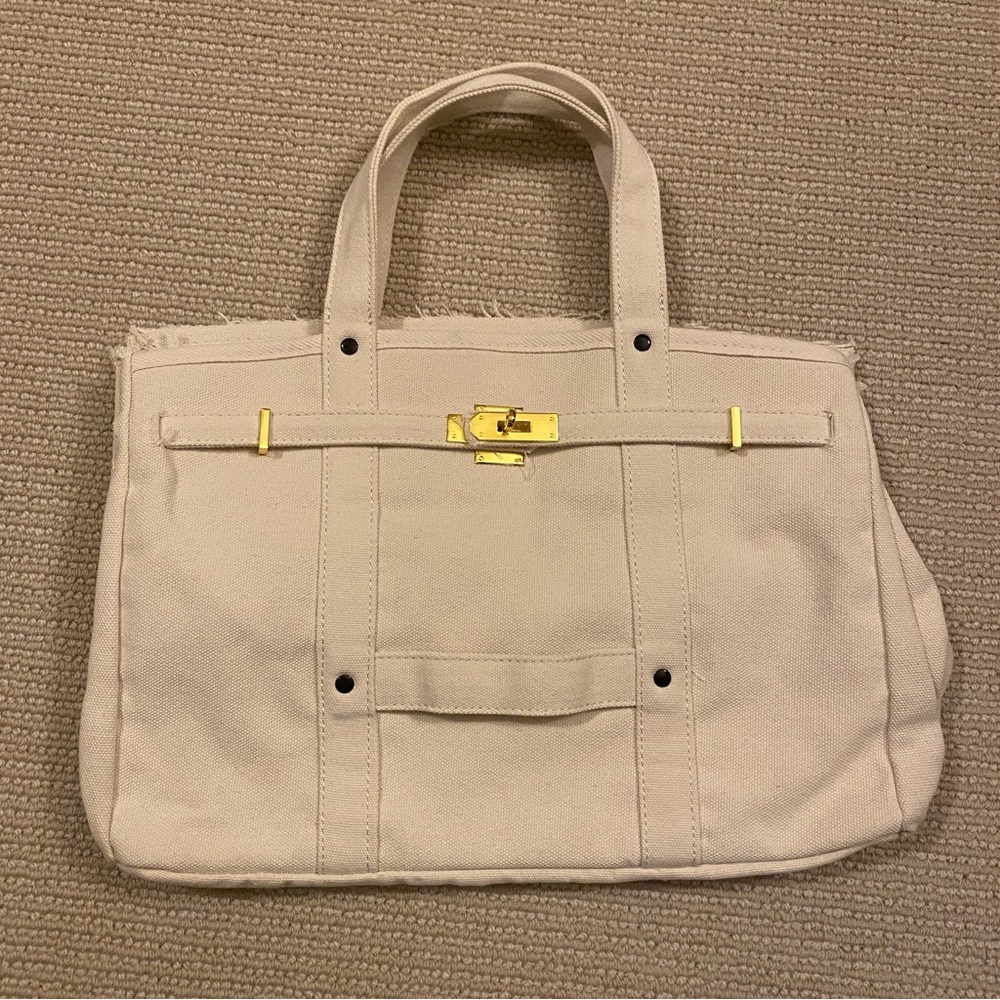 Beige “Boatkin" Canvas Tote Bag (Brand New!) - Picture 2 of 7
